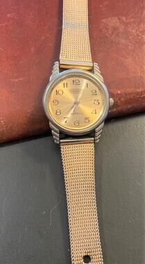 Regent Quartz Gold Tone Watch with Mesh Band